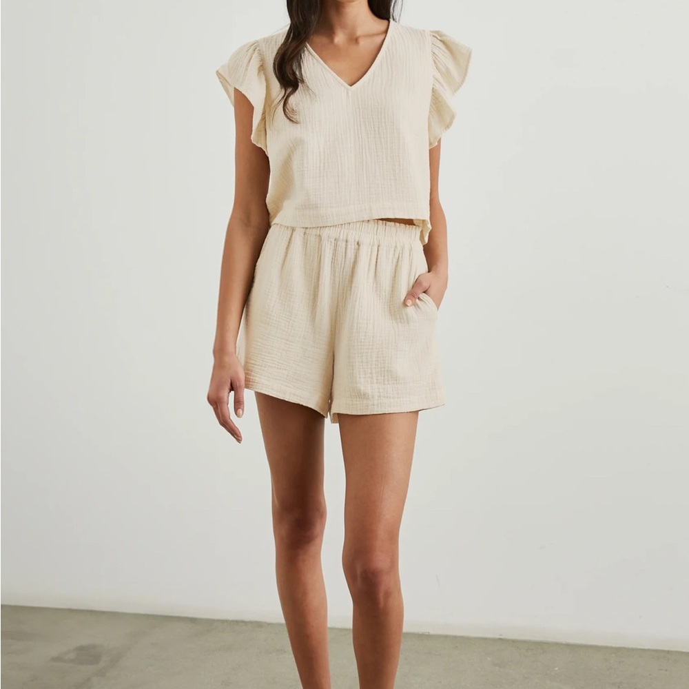 Rails Leighton Gauze Shorts in Flax